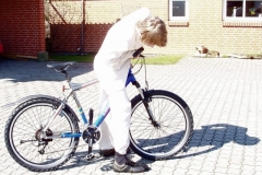 Niklas på sin nye cykel